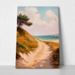 Πίνακας σε Καμβά VINTAGE PASTEL BEACH PATH 3