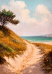 Πίνακας σε Καμβά VINTAGE PASTEL BEACH PATH 3