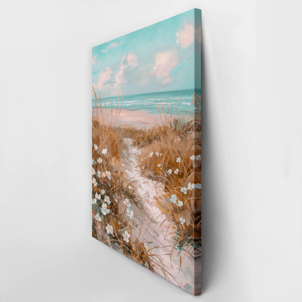 Πίνακας σε Καμβά VINTAGE PASTEL BEACH PATH 4