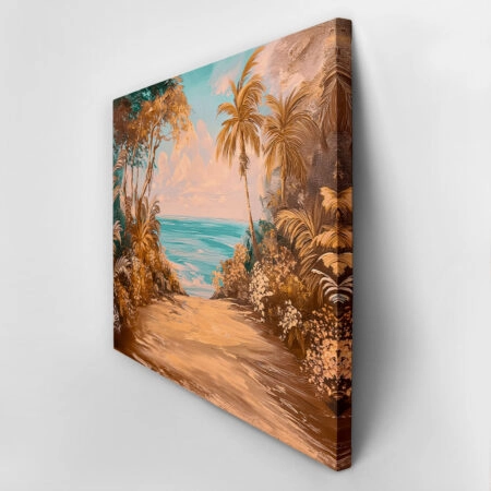 Πίνακας σε Καμβά VINTAGE PASTEL BEACH PATH 5 - Vintage Sticky 2