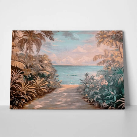 Πίνακας σε Καμβά VINTAGE PASTEL BEACH PATH 6 - Vintage
