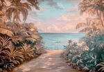 Πίνακας σε Καμβά VINTAGE PASTEL BEACH PATH 6