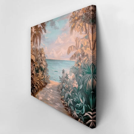 Πίνακας σε Καμβά VINTAGE PASTEL BEACH PATH 6 - Vintage Sticky 2