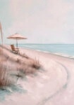 Πίνακας σε Καμβά VINTAGE PASTEL BEACH PATH
