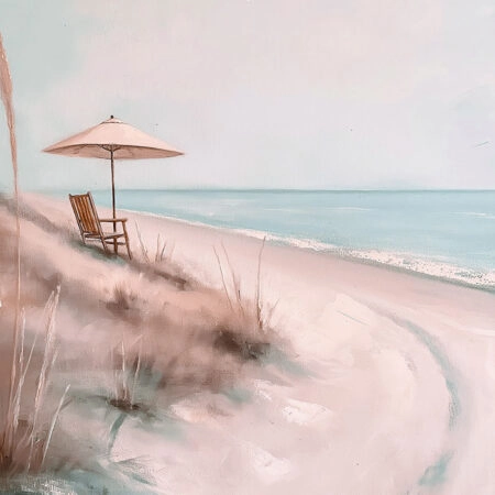 Πίνακας σε Καμβά VINTAGE PASTEL BEACH PATH - Vintage Sticky 5