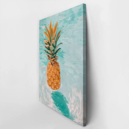 Πίνακας σε Καμβά VINTAGE PASTEL BEACH PINEAPPLE 3 - Vintage Sticky 2