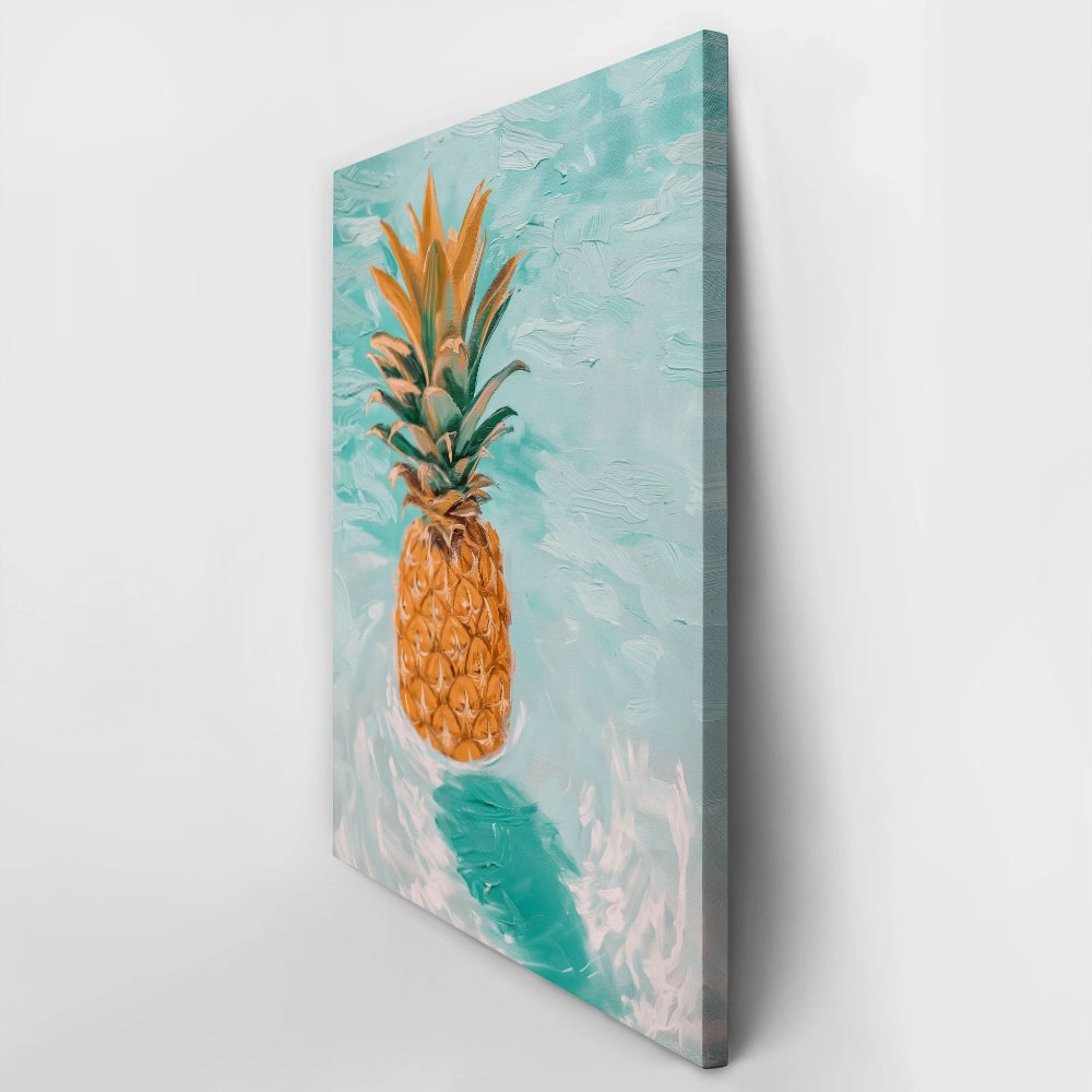 Πίνακας σε Καμβά VINTAGE PASTEL BEACH PINEAPPLE 3