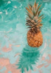 Πίνακας σε Καμβά VINTAGE PASTEL BEACH PINEAPPLE 4