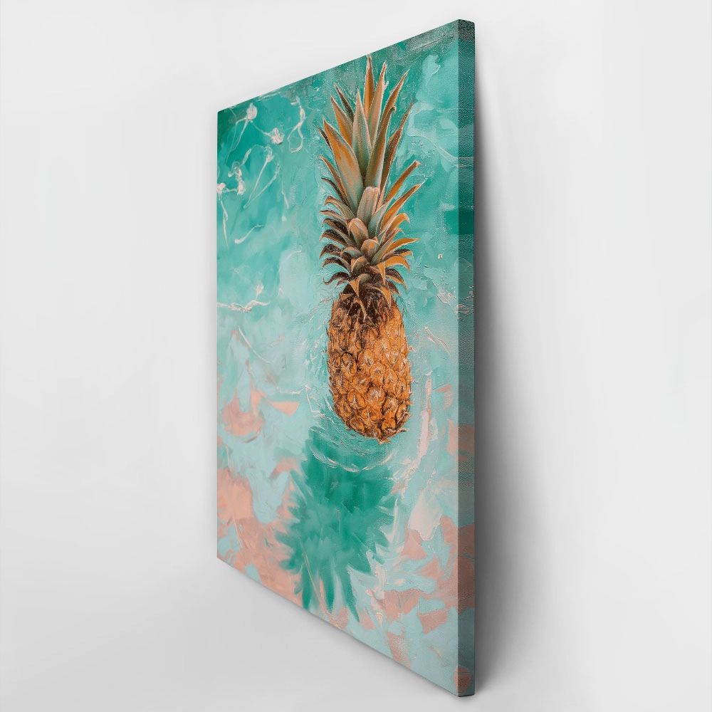 Πίνακας σε Καμβά VINTAGE PASTEL BEACH PINEAPPLE 4