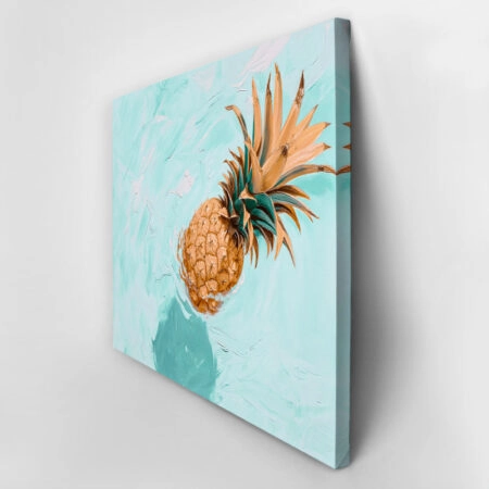 Πίνακας σε Καμβά VINTAGE PASTEL BEACH PINEAPPLE 5 - Vintage Sticky 2