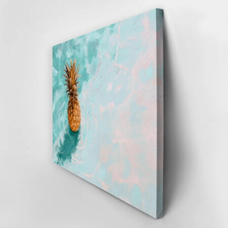 Πίνακας σε Καμβά VINTAGE PASTEL BEACH PINEAPPLE 6 - Vintage Sticky 2