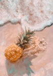 Πίνακας σε Καμβά VINTAGE PASTEL BEACH PINEAPPLE
