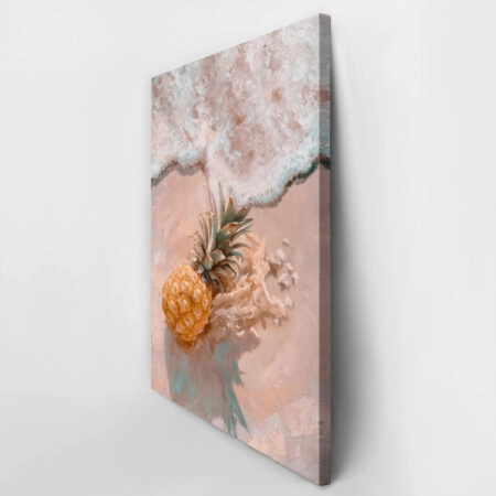 Πίνακας σε Καμβά VINTAGE PASTEL BEACH PINEAPPLE - Vintage Sticky 2