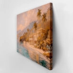 Πίνακας σε Καμβά VINTAGE PASTEL BEACH RESORT 3
