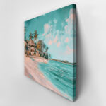 Πίνακας σε Καμβά VINTAGE PASTEL BEACH RESORT 4