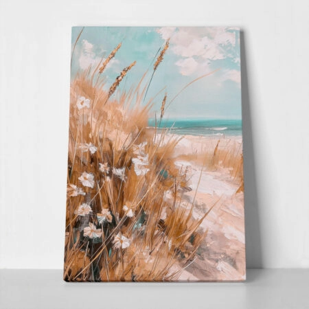 Πίνακας σε Καμβά VINTAGE PASTEL BEACH VIEW 2 - Vintage