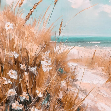 Πίνακας σε Καμβά VINTAGE PASTEL BEACH VIEW 2 - Vintage Sticky 5