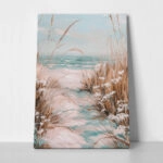Πίνακας σε Καμβά VINTAGE PASTEL BEACH VIEW 3