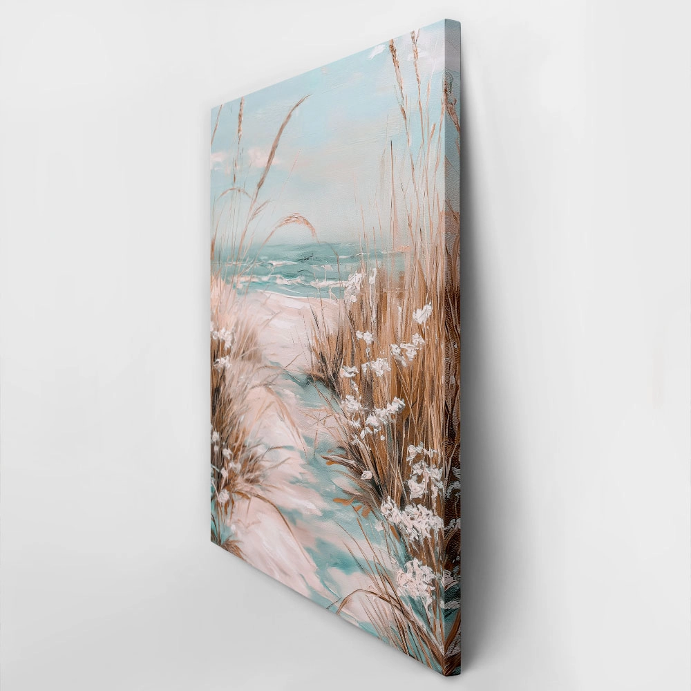 Πίνακας σε Καμβά VINTAGE PASTEL BEACH VIEW 3