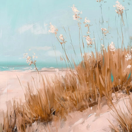 Πίνακας σε Καμβά VINTAGE PASTEL BEACH VIEW 4 - Vintage Sticky 5