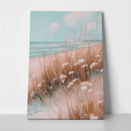 Πίνακας σε Καμβά VINTAGE PASTEL BEACH VIEW 5 - Vintage