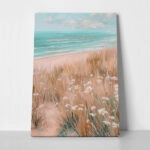 Πίνακας σε Καμβά VINTAGE PASTEL BEACH VIEW 6