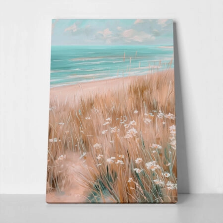 Πίνακας σε Καμβά VINTAGE PASTEL BEACH VIEW 6 - Vintage