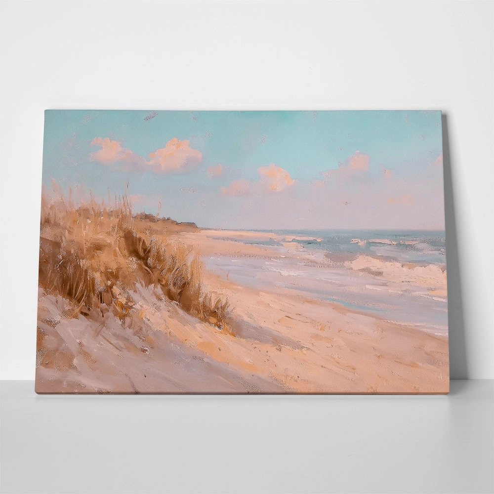 Πίνακας σε Καμβά VINTAGE PASTEL BEACH VIEW 7_E