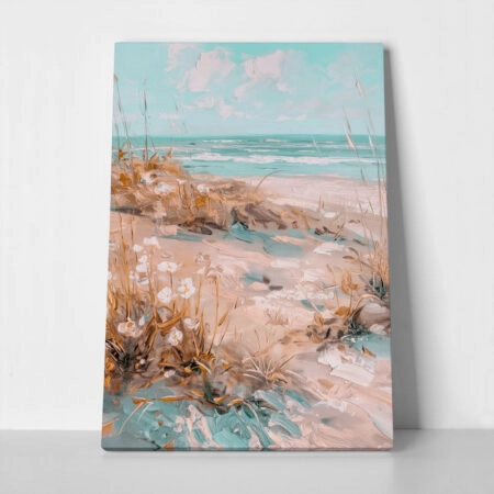 Πίνακας σε Καμβά VINTAGE PASTEL BEACH VIEW