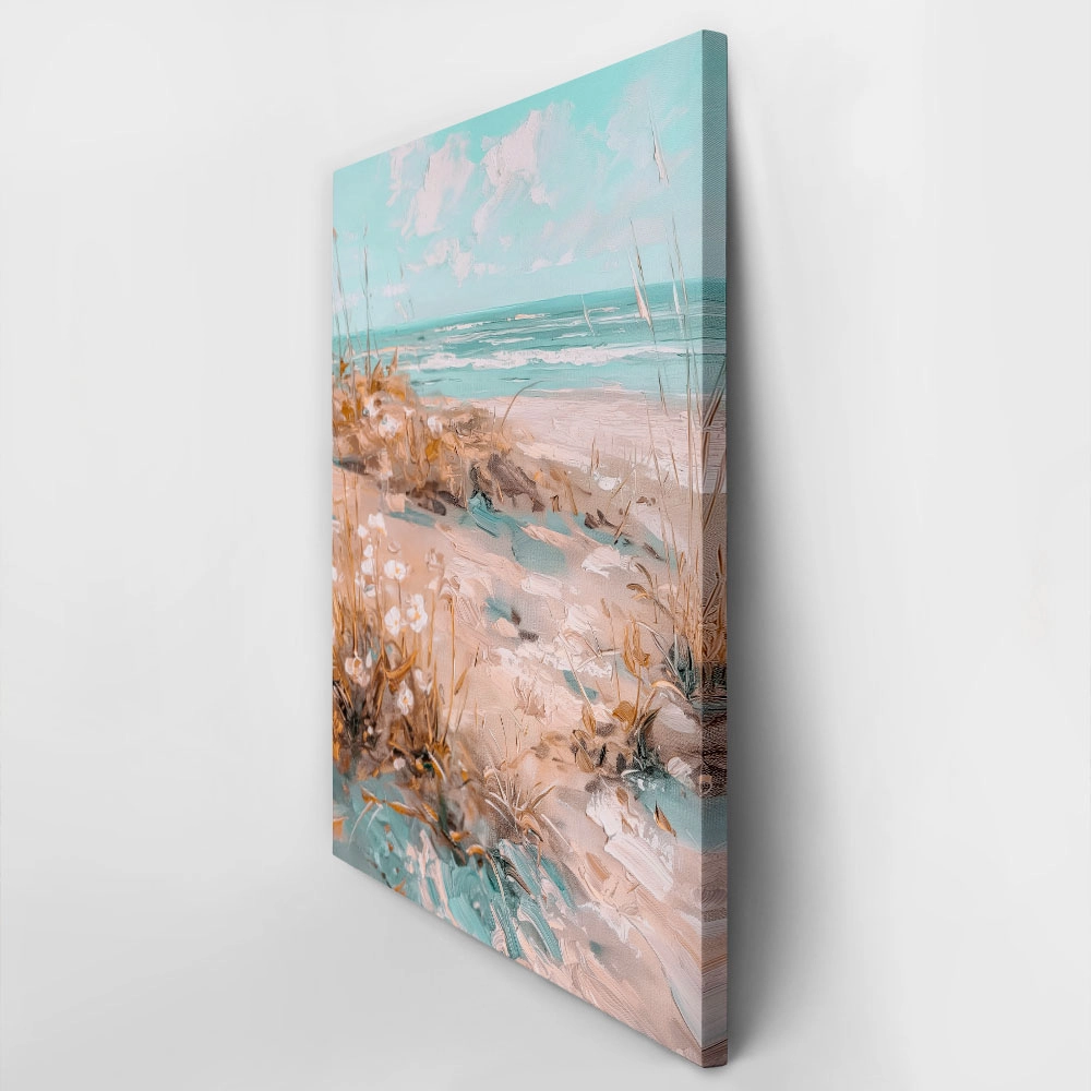 Πίνακας σε Καμβά VINTAGE PASTEL BEACH VIEW