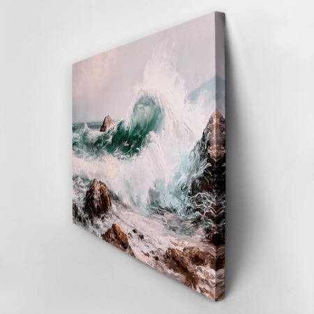 Πίνακας σε Καμβά VINTAGE PASTEL BEACH WAVES 3 - Vintage Sticky 2