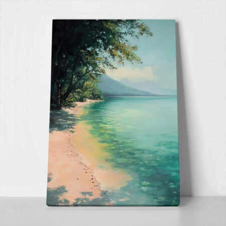 Πίνακας σε Καμβά VINTAGE PASTEL BEACH - Vintage