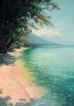Πίνακας σε Καμβά VINTAGE PASTEL BEACH