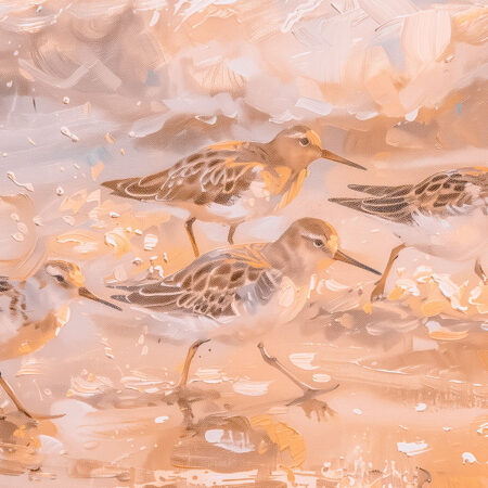 Πίνακας σε Καμβά VINTAGE PASTEL BIRDS - Vintage Sticky 5