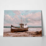 Πίνακας σε Καμβά VINTAGE PASTEL BOAT 11