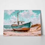 Πίνακας σε Καμβά VINTAGE PASTEL BOAT 12