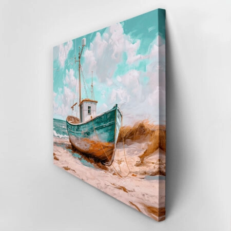 Πίνακας σε Καμβά VINTAGE PASTEL BOAT 12 - Vintage Sticky 2