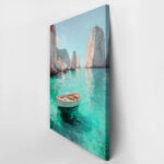 Πίνακας σε Καμβά VINTAGE PASTEL BOAT 2