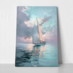 Πίνακας σε Καμβά VINTAGE PASTEL BOAT 4