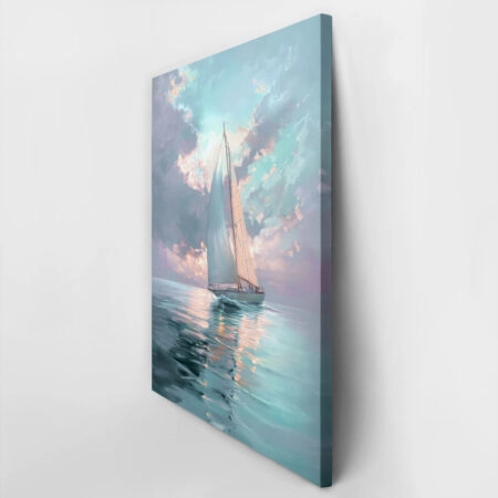 Πίνακας σε Καμβά VINTAGE PASTEL BOAT 4 - Vintage Sticky 2