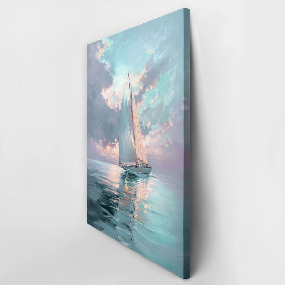 Πίνακας σε Καμβά VINTAGE PASTEL BOAT 4