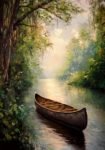 Πίνακας σε Καμβά VINTAGE PASTEL BOAT 5
