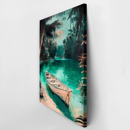 Πίνακας σε Καμβά VINTAGE PASTEL BOAT 6 - Vintage Sticky 2