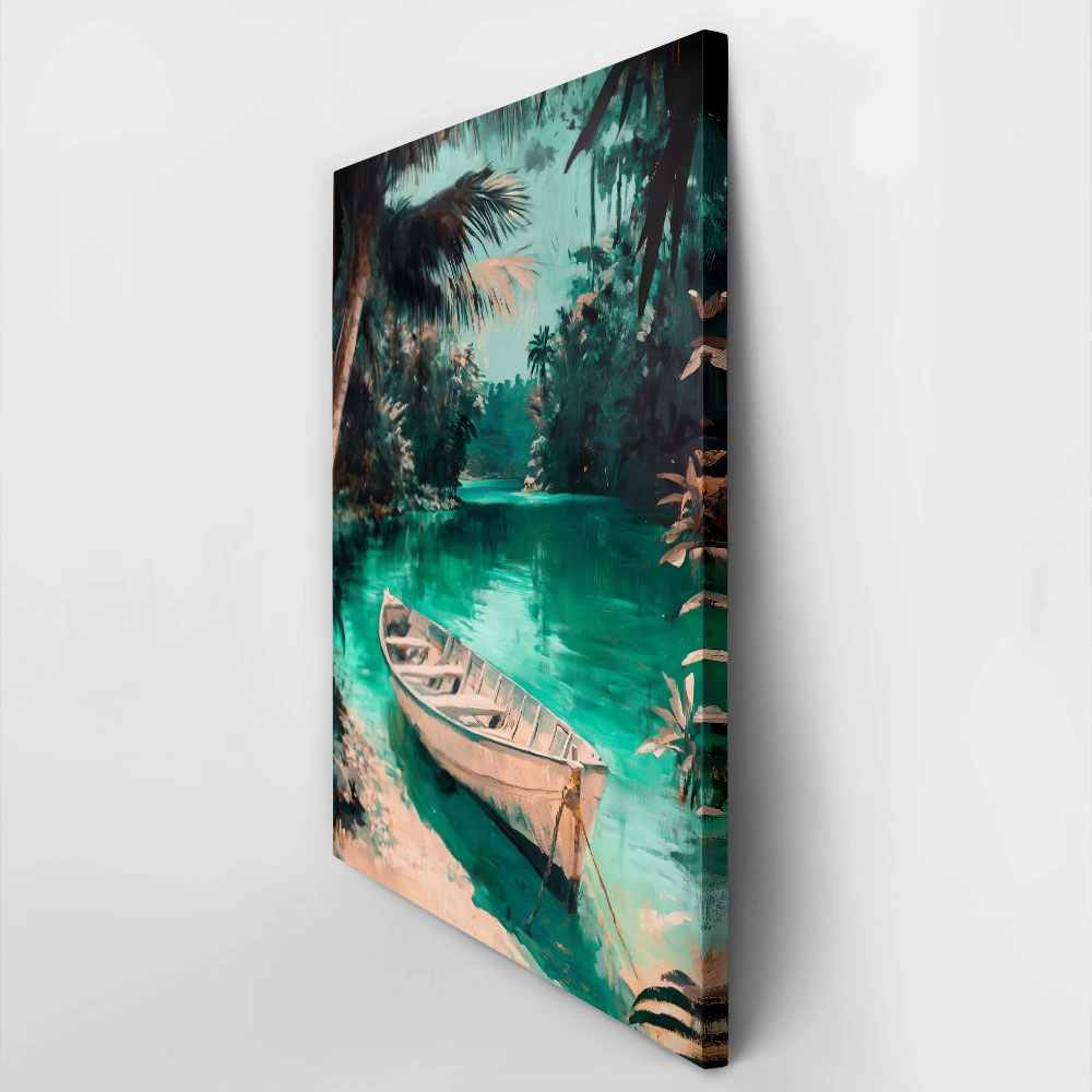 Πίνακας σε Καμβά VINTAGE PASTEL BOAT 6