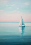 Πίνακας σε Καμβά VINTAGE PASTEL BOAT 7