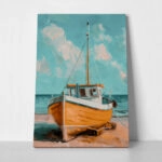 Πίνακας σε Καμβά VINTAGE PASTEL BOAT 8
