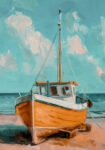 Πίνακας σε Καμβά VINTAGE PASTEL BOAT 8