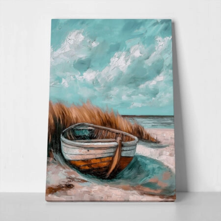 Πίνακας σε Καμβά VINTAGE PASTEL BOAT 9 - Vintage