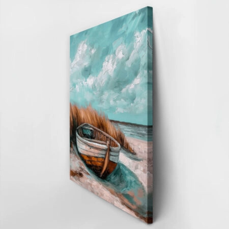 Πίνακας σε Καμβά VINTAGE PASTEL BOAT 9 - Vintage Sticky 2