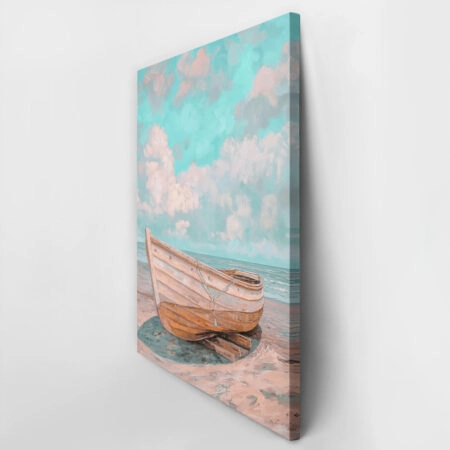 Πίνακας σε Καμβά VINTAGE PASTEL BOAT - Vintage Sticky 2